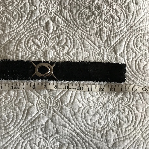 Stretchy Sequin Belt with silver-tone buckle - fits 28-46 inch waist - Picture 6 of 6